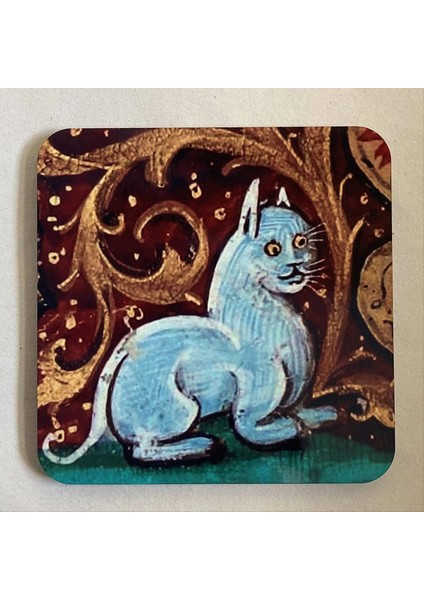 Içecek Için Ortaçağ Kedi Bardak Altlıkları Kedi Deseni Yuvarlak Bardak Altlıkları Içme Bardak Altlıkları Kedi Coaster B (Yurt Dışından) modelleri