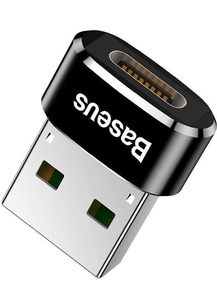 Bilgisayar/telefon Mini Hub Adaptörü, Siyah, 3A, Giriş: USB Type A 2.0, Çıkış: USB Type C,seyahat Boy, Hafif