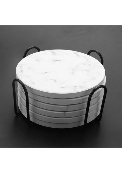 Tutucu ile Set 12 Set Kupa Mermer Tarzı Bardak Altlıkları Için Emici Bardak Altlıkları 4 Inç (Yurt Dışından) fiyatları