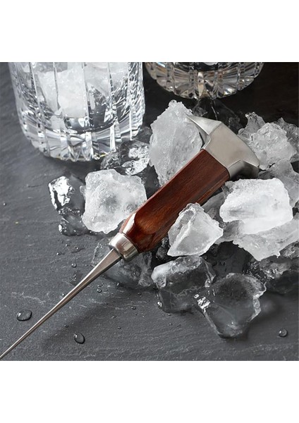 Buz Paslanmaz Çelik Buz Kırma Buz Buz Seçicisi Ahşap Tutamak Mutfak Için Buz Seçtikleri Çubuklar Barmen (Yurt Dışından) indirimleri
