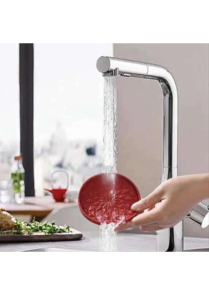 Elmas Iplik Bardak Altlıkları Isıya Dayanıklı Bardak Altlıkları Gıda Sınıfı Silikon Yuvarlak Bardaklar Çay Bardak Altlıkları Placemats (Şarap Kırmızısı) (Yurt Dışından) indirimleri