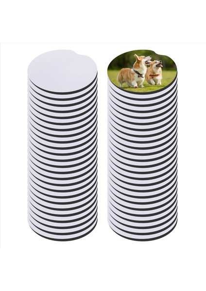50PCS Süblimasyon Otomobil Bardak Boşlukları Dıy El Sanatları Için Araba Kupası Bardak Altlıkları Boyama Projesi Süblimasyon Aksesuarları (Yurt Dışından)