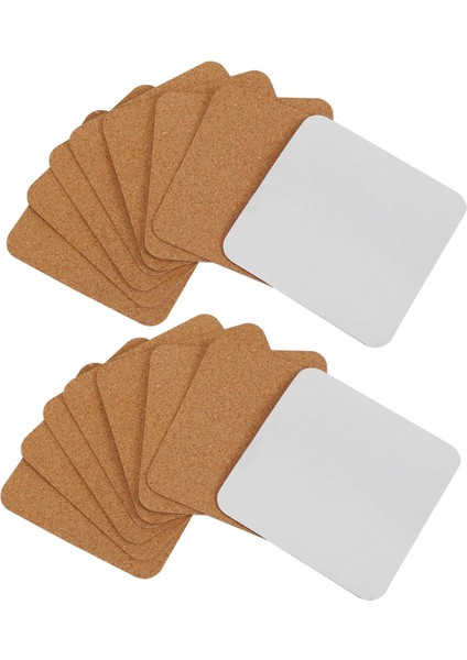 Kendinden Yapışkanlı Bardak Altlıkları Cork Paspaslar ve Diy El Sanatları Malzemeleri Için Destek Tabakaları (100 Kare) (Yurt Dışından)