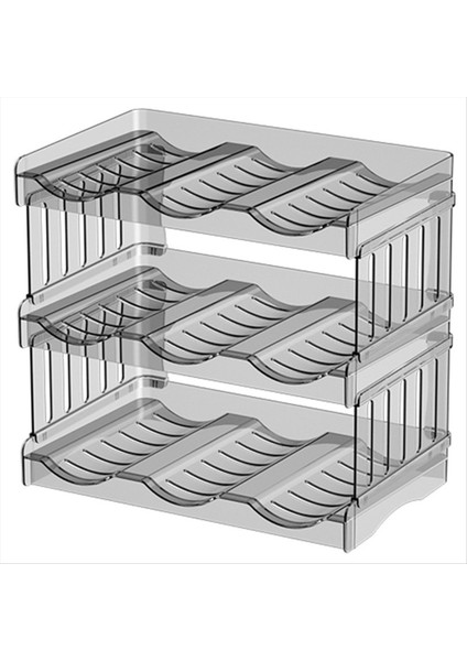 Plastik Su Şişesi Organizatör ve Şarap Rafı Depolama Tutucu 3 Tier 9 Container Istiflenebilir Ayakta Duran Şişe Depolama Rafı (Yurt Dışından)
