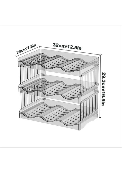 Plastik Su Şişesi Organizatör ve Şarap Rafı Depolama Tutucu 3 Tier 9 Container Istiflenebilir Ayakta Duran Şişe Depolama Rafı (Yurt Dışından) fırsatları