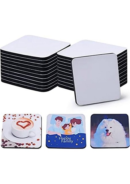 20PCS Kare Süblimasyon Boşlukları Bardak Altlıkları Termal Süblimasyon Için 3 5 x 3 5 Inç/5mm Dıy El Sanatları Boyama Isı Transferi (Yurt Dışından)