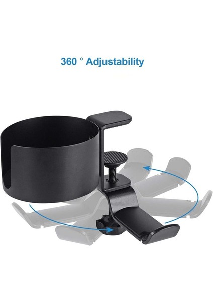 Masa Bardağı Tutucu 2&#39 Den 2&#39 Li Masa Kupası Tutucu Kulaklık Askı ile Masa Veya Masa Siyahı Için Anti Bardak Anti Bardak Tutucu (Yurt Dışından) fırsatları