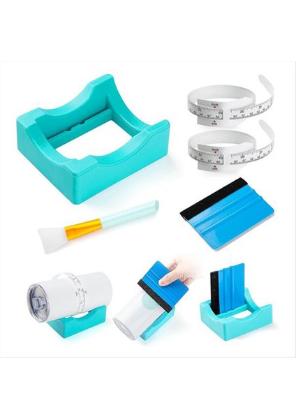 Tumblers Için Fincan Beşiği Vinil Çıkartmalar Için Silikon Bardak Tutucu Tumbler Beşik Yerleşik Yuvası Keçe Kenar Squeegee (Yurt Dışından)