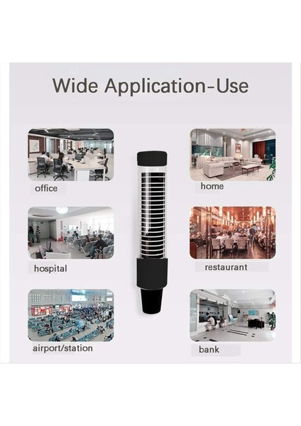 Tek Kullanımlık Fincan Tutucu Duvarı Monte Fincan Dağıtıcı Kağıt Veya Plastik Fincan Organizatör Siyah (Yurt Dışından) fiyatları