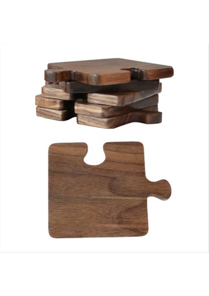 Log Coaster Restaurant Dekor Maddi Ahşap Isıya Dayanıklı Masa Üst Koruma Yalıtımlı Ahşap Yonca Kahve Coaster A (Yurt Dışından)