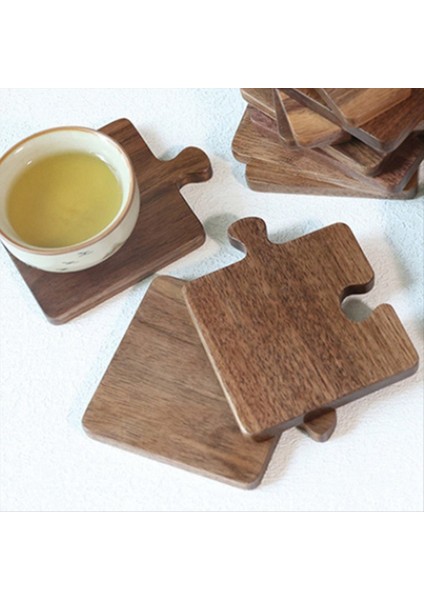Log Coaster Restaurant Dekor Maddi Ahşap Isıya Dayanıklı Masa Üst Koruma Yalıtımlı Ahşap Yonca Kahve Coaster A (Yurt Dışından) modelleri
