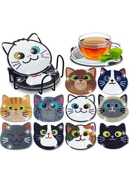 10 Adet Elmas Yüzeyli Coaster Seti - Çocuklar ve Yetişkinler Için Yetişkinler ve Çocuklar Için Yeni Başlayanlar Için Ler (Yurt Dışından)