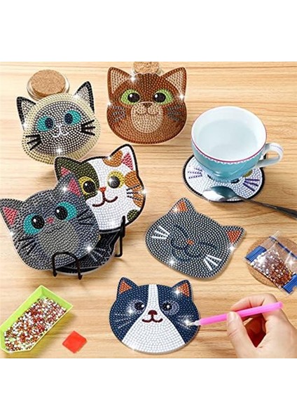 10 Adet Elmas Yüzeyli Coaster Seti - Çocuklar ve Yetişkinler Için Yetişkinler ve Çocuklar Için Yeni Başlayanlar Için Ler (Yurt Dışından) fırsatları