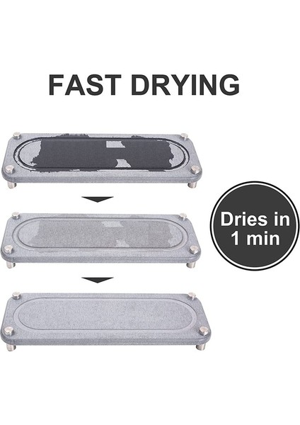 Büyük Lavabo Caddy Anında Kuru Mutfak Lavabo Organizatör 2 Paket Diyatomlu Toprak Taş Lavabo Tepsisi (Yurt Dışından) fırsatları