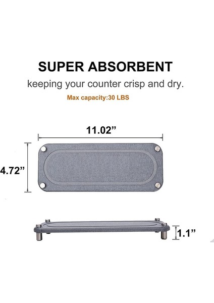 Büyük Lavabo Caddy Anında Kuru Mutfak Lavabo Organizatör 2 Paket Diyatomlu Toprak Taş Lavabo Tepsisi (Yurt Dışından) indirimleri
