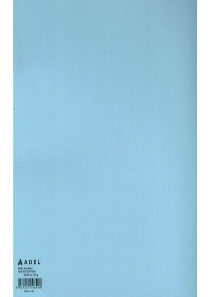 Fon Kartonu 50X70 cm 160GR. Açık Mavi 100 Lü (1 Paket 100 Adet)