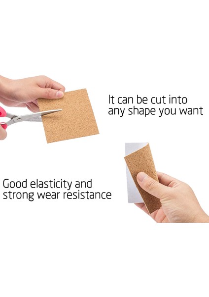 Kendinden Yapışkanlı Bardak Altlıkları Cork Paspaslar ve Diy El Sanatları Malzemeleri (80 Kare) Için Cork Destek Çarşafları (Yurt Dışından) fırsatları