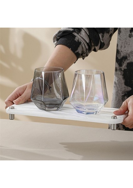 Ev Lavabo Kutusu Oluklu Paslanmaz Çelik Ayaklar Kauçuk Alt Su Emici Taş Beyaz Için Kullanılır (Yurt Dışından)