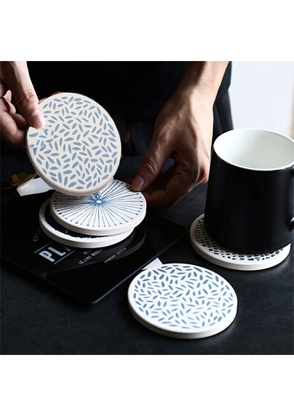 12X Seramik Taşlı Seramik Taş Slip Olmayan Isı Yalıtım Masası Mat Emici Coasters Içecekler Için (Yurt Dışından) modelleri