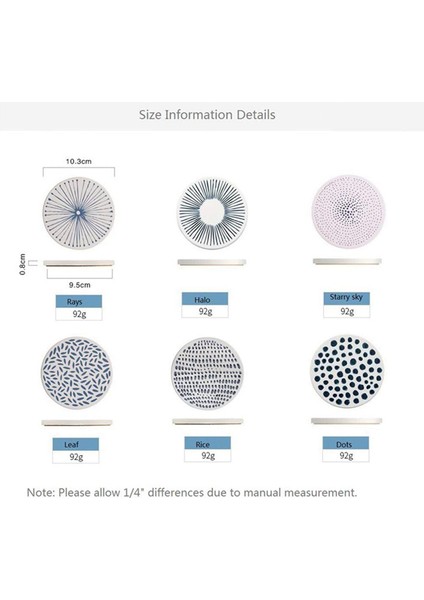 12X Seramik Taşlı Seramik Taş Slip Olmayan Isı Yalıtım Masası Mat Emici Coasters Içecekler Için (Yurt Dışından) fırsatları