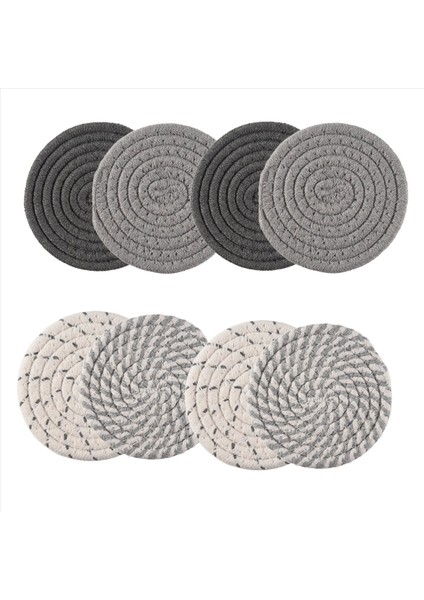 8 Adet Tutucu ile Bardak Içiyor Içecekler Için 4 Renk Emici Bardak Altlığı Minimalist Pamuklu Dokuma Coaster Ev Için Set (Yurt Dışından) fiyatları
