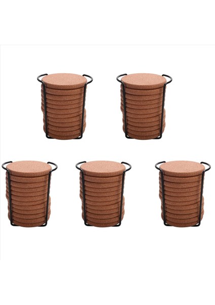 60X Içecekler Için Dudaklı Cork Coasters Emici Tutucu Isı ve Suya Dirençli Kalın Rustik Saker (Yurt Dışından)