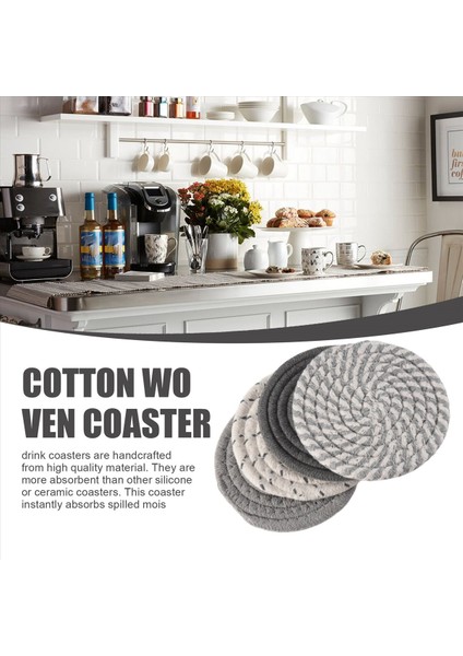 8 Adet Tutucu ile Bardak Içiyor Içecekler Için 4 Renk Emici Bardak Altlığı Minimalist Pamuklu Dokuma Coaster Ev Için Set (Yurt Dışından) indirimleri