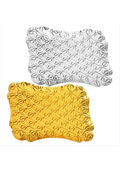 2pcs Demir Coaster Trinket Tepsiler Kek Tatlı Plakası Diwali Ler Mücevher Depolama Tepsisi Kahve Kupa Stand Bardak Tutucu Coaster (Yurt Dışından)