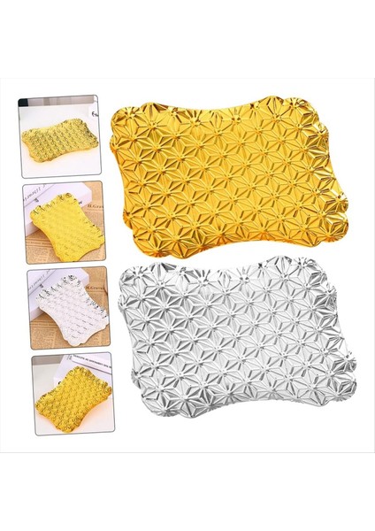 2pcs Demir Coaster Trinket Tepsiler Kek Tatlı Plakası Diwali Ler Mücevher Depolama Tepsisi Kahve Kupa Stand Bardak Tutucu Coaster (Yurt Dışından) fırsatları