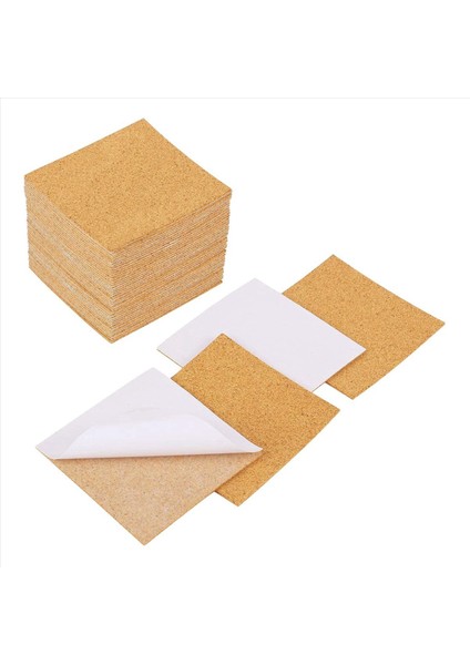 Kendinden Yapışkanlı Bardak Altlıkları Cork Paspaslar ve Diy El Sanatları Malzemeleri Için Cork Destek Tabakaları (200 Kare) (Yurt Dışından) fiyatları