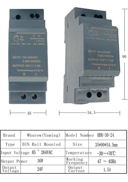 Hdr-30-24 Ultra Ince Adım Şekli Dın Demiryolu Güç Kaynağı Kısa Devre Koruma LED Dc 24V 1 5A&#39 Da Güç Için Gösterge (Yurt Dışından) fırsatları