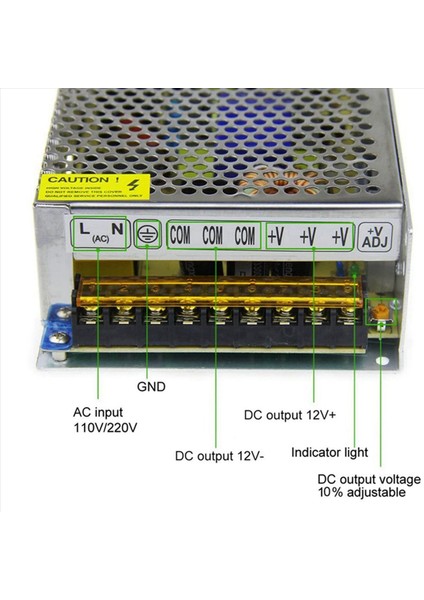 3x Dc 12V 20A 240W Güç Kaynağı Transformatör Anahtarı Ac 110V / 220V - Dc 12V 20AMP Anahtarlama Adaptör Dönüştürücü LED (20A) (Yurt Dışından) modelleri