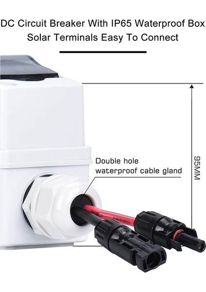 Güneş Panelleri Için IP65 Dağıtım Kutusuna Sahip 30 Amper 12V-400V Dc Bağlantı Anahtarı Minyatür Devre Kesici Tak ve Oynatma (Yurt Dışından) indirimleri