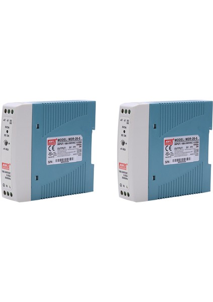 2x Mdr-20 5V 20W Dın Demiryolu Güç Kaynağı Ac-Dc Sürücü Voltaj Regülatör Güç Suply 110V 220V (Yurt Dışından)