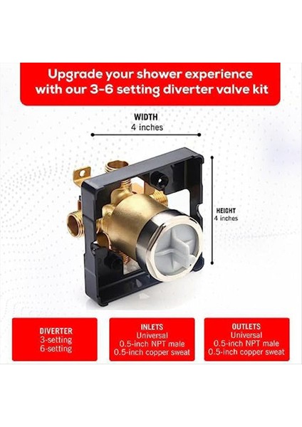 R10000 Unnbx Duş Valf Vücutu Duş Musluk Dekorasyon Kiti Için Banyo Gizlenmiş Valf Sapması (Yurt Dışından) fırsatları