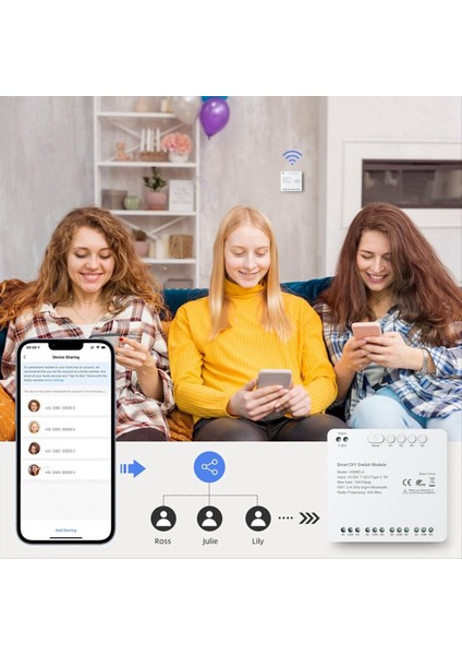 Tuya Wifi 4 Kanal Switch Modülü 85-250V Rf 433 Uzaktan Kumanda Rölesi Dıy Modülü Alexa Google Home Alice ile (Yurt Dışından) fiyatları