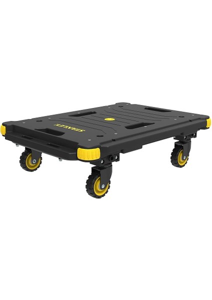 PC531 137 kg 55X45 cm Dört Tekerli Yük ve Paket Taşıma Arabası, Sarı/siyah