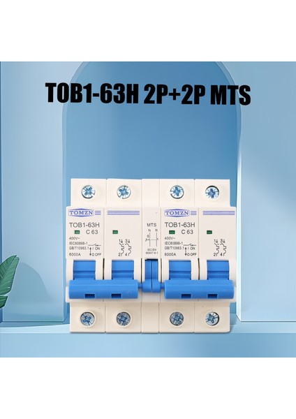 Tomzn 2p+2p Mts Tomzn Ac Çift Güç Kılavuzu Aktarım Anahtarı Devre Kesici Mcb 50Hz/60Hz 40A (Yurt Dışından) fırsatları