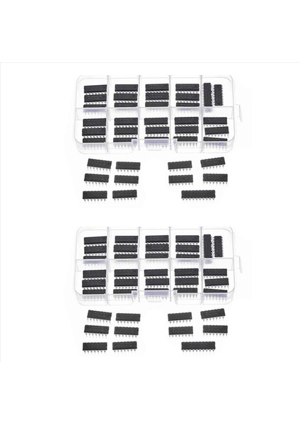 80PCS 74HCXX + 74LSXX Serisi Mantık Ic Yardımcı Sişi Dijital Entegre Çip (40PCS 74HCXX + 40PCS 74LSXX) (Yurt Dışından)