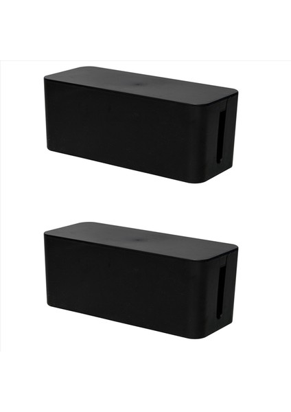 2x Kablo Yönetimi Kutusu Organizatör Kutusu Güç Şeridi Surge Koruyucu Ev Ofis Için Tv Kordon Kutusu (Yurt Dışından)