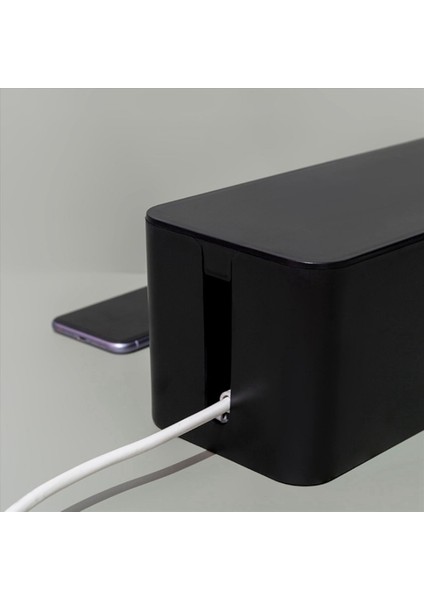 2x Kablo Yönetimi Kutusu Organizatör Kutusu Güç Şeridi Surge Koruyucu Ev Ofis Için Tv Kordon Kutusu (Yurt Dışından) fırsatları