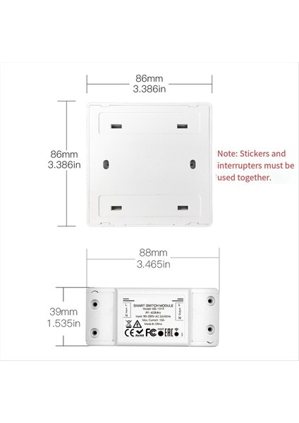 Harici RF433 Radyo Frekans Anahtarı Düğmesi Çift Kontrol Anahtarı 10A Anahtarı (Yurt Dışından) modelleri