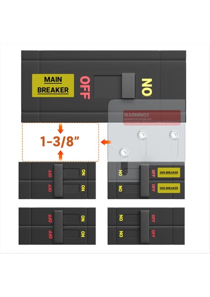 Jeneratör Interlock Jeneratör Kontrol Bağlantı Donanım Kesici Panel Anahtarı 150 Veya 200A Kesici Kutusu (Yurt Dışından) fırsatları