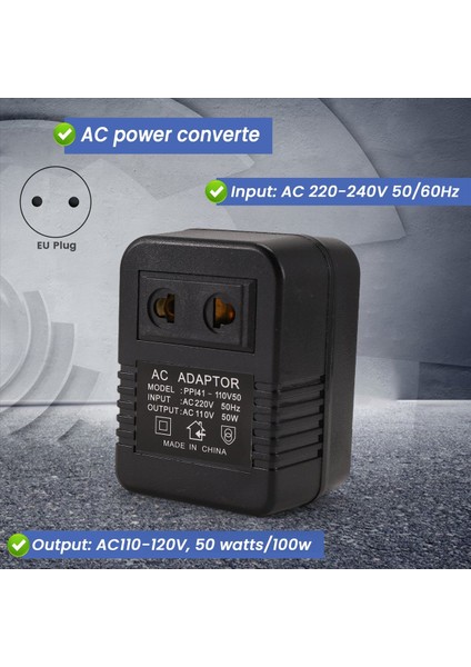 2 Adet Aşağı Aşağı Transformatör Seyahat Adaptörü AC220 V - 110V Voltaj Dönüştürücü Dönüştürücü Dönüştürücü Regülatör Ab Fişi (Yurt Dışından) fırsatları