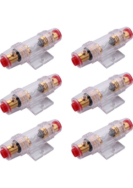 6x Araç Stereo 8 Gauge Agu Destek Sigorta Tutucu ve Sigorta 60 Amp Ses Kablosu (Yurt Dışından)