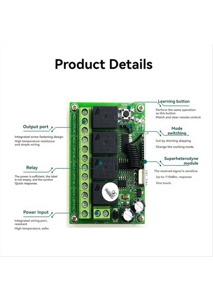 433MHZ 12V 24V Röle Modül Alıcı Verici Rf Garaj Işık Motoru Için Kablosuz Uzaktan Kumanda Anahtarı (Yurt Dışından) fırsatları