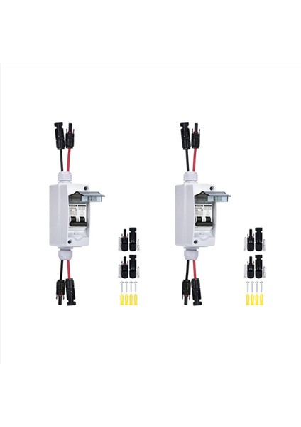 2x 30 Amp 12V-400V Dc Bağlantı Kesme Anahtarı Güneş Panelleri Için Dağıtım Kutusu ile Minyatür Devre Kesici Tak ve Oynat (Yurt Dışından)