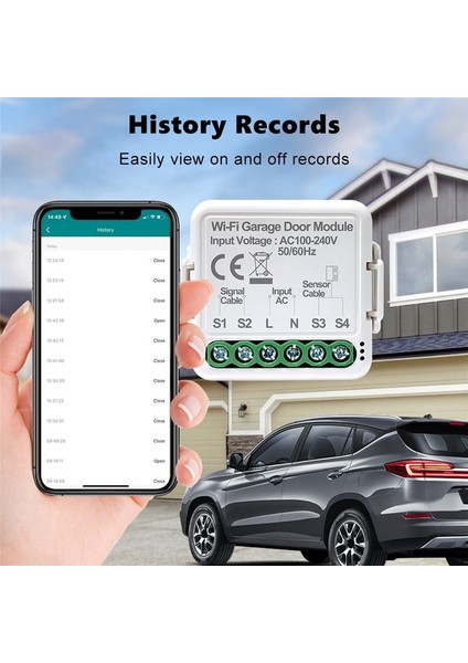 Tuka Akıllı Wifi Garaj Kapı Anahtarı Sensörleri Açma Kontrolörü Google Home Için Ses Uzaktan Kumanda Anahtarı Akıllı Yaşam (Yurt Dışından)
