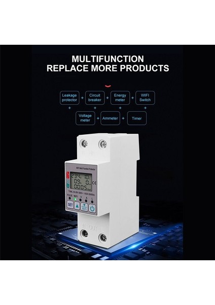 Taya 63A 110V 220V Wifi Enerji Ölçer Kwh Ölçüm Anahtarı Zamanlama Fonksiyonu Voltaj Akımı ve Sızıntı Koruması (Yurt Dışından) fiyatları