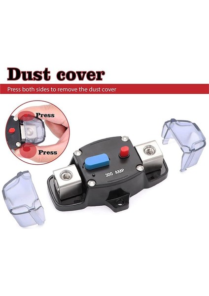 12-48V Dc 300 Amp Devre Kesici Manuel Sıfırlama 0-8 Gauge Trolling Araba Stereo Ses Seri Sıralı Sigorta Araba Rv Marine (Yurt Dışından) fiyatları